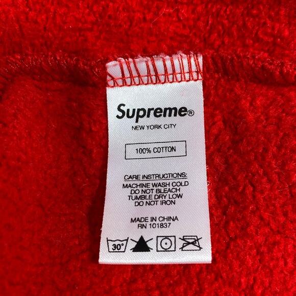 Authentic Supreme Red S Logo Hoodie Medium - Picture 9 of 10